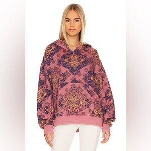 Free People We The Free Printed It’s A Vibe Hoodie
